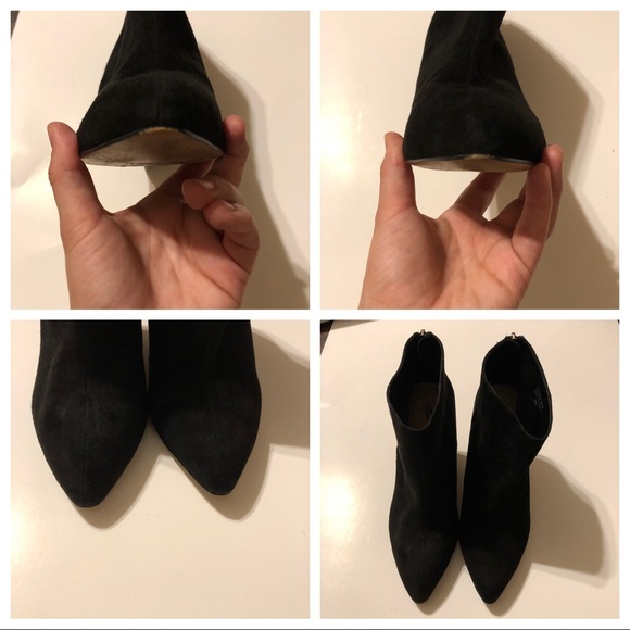 Ava & Aiden Black & Leopard Wedge Booties - Picture 10 of 14